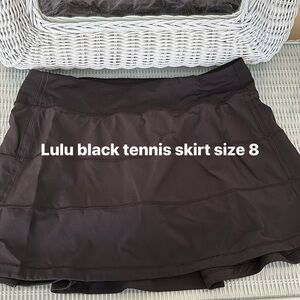 lululemon athletica Black Tennis Skirt